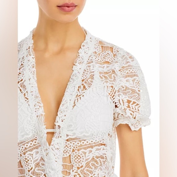 New Capittana Margot Bridal Lace Mini Swim Cover-Up Crochet🤍XS/S Limited Edition - Picture 7 of 16